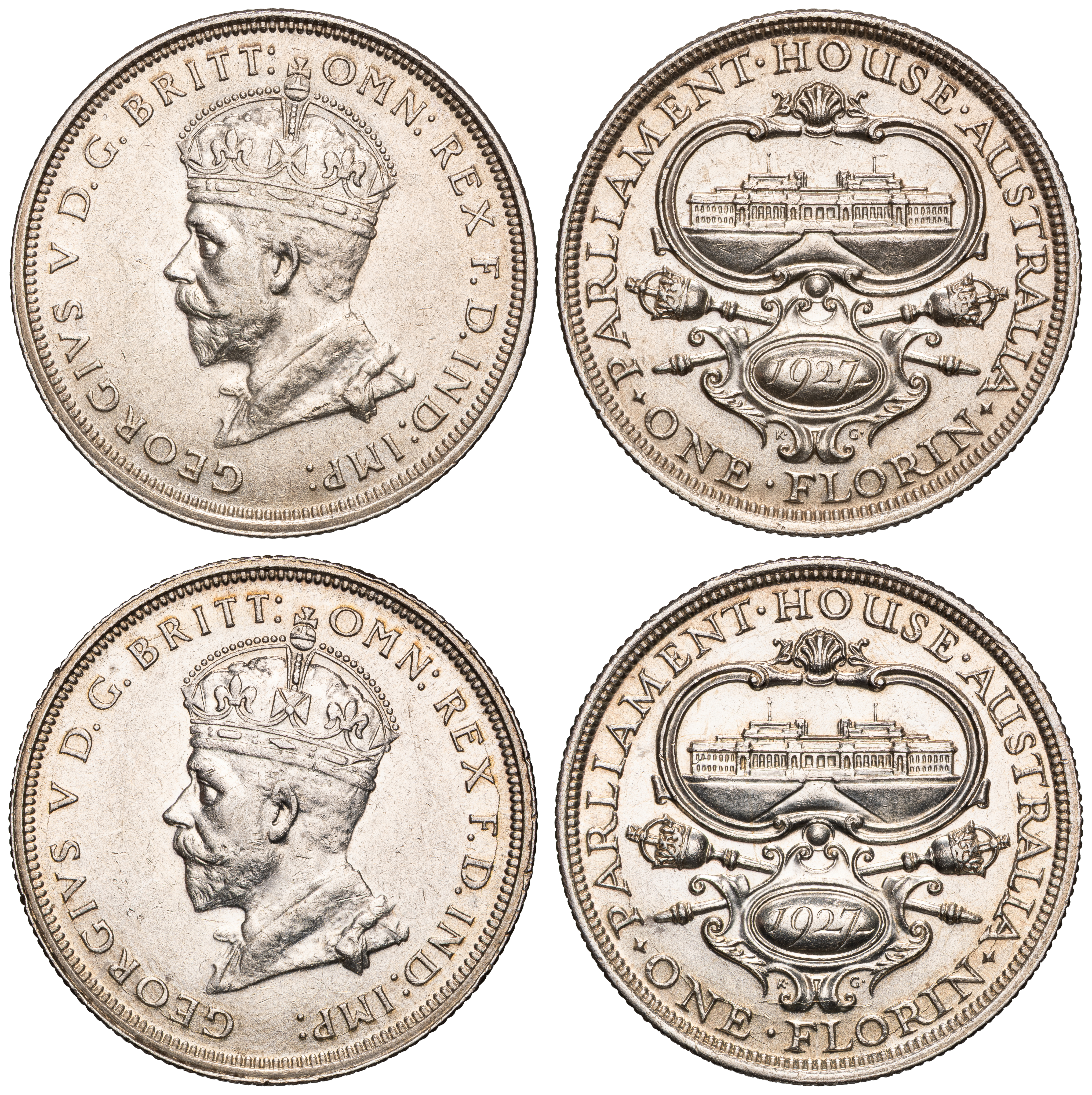 George V, Canberra, Florin, 1927, UNC