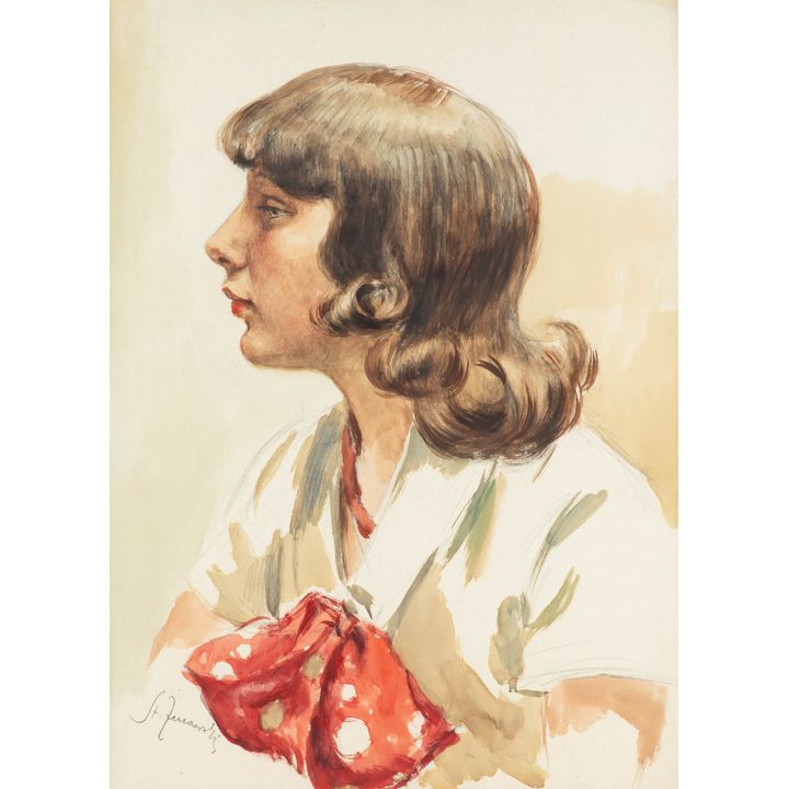 Stanisław Żurawski | Portret Krystyny Rumian (żony Szancenbacha)
