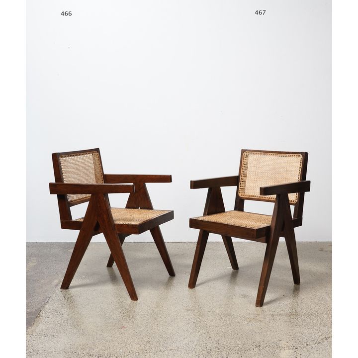 Pierre Jeanneret - A rare and original King Office, or PJ-SI-28D, chair, made for various administrative offices in Chjandigarth, India, 1953-1954