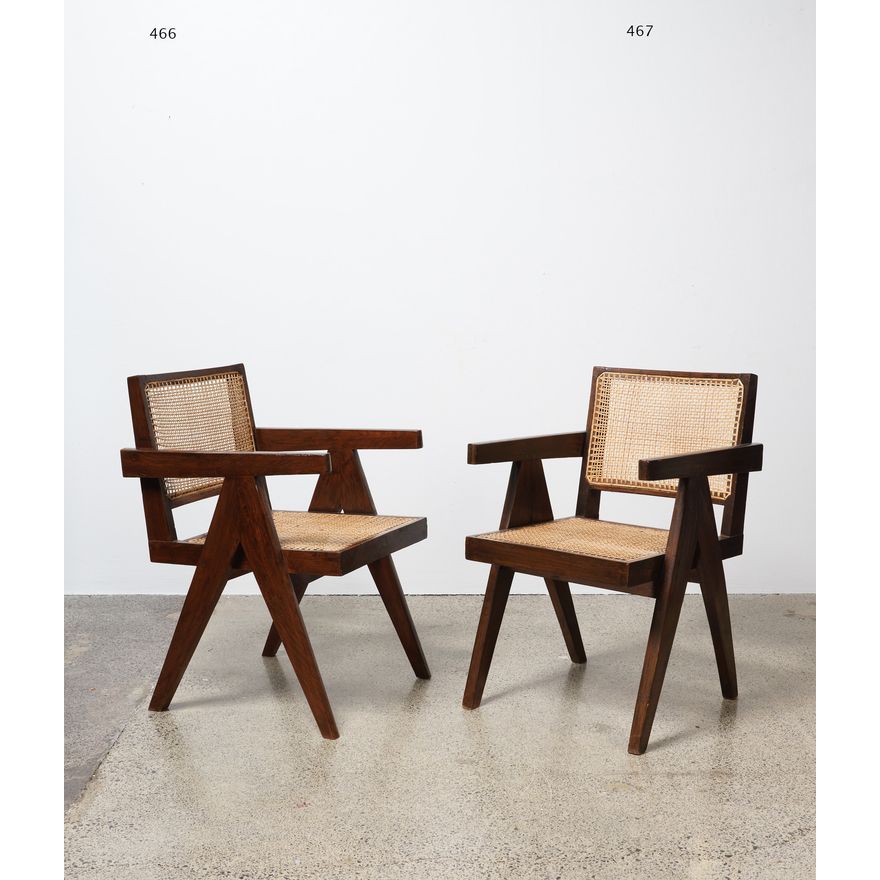 Pierre Jeanneret - A rare and original King Office, or PJ-SI-28D, chair, made for various administrative offices in Chjandigarth, India, 1953-1954