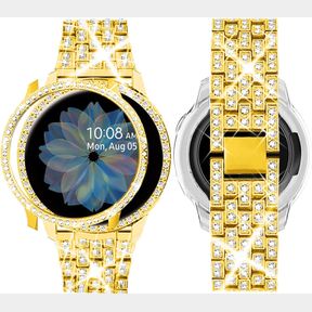 SUPOIX BAND CASE COMPATIBLE FOR SAMSUNG GALAXY WATCH 5/4 40MM 44MM, 20MM WOMEN BLING REPLACEMENT STRAP&PC PROTECTIVE BUMPER FACE C