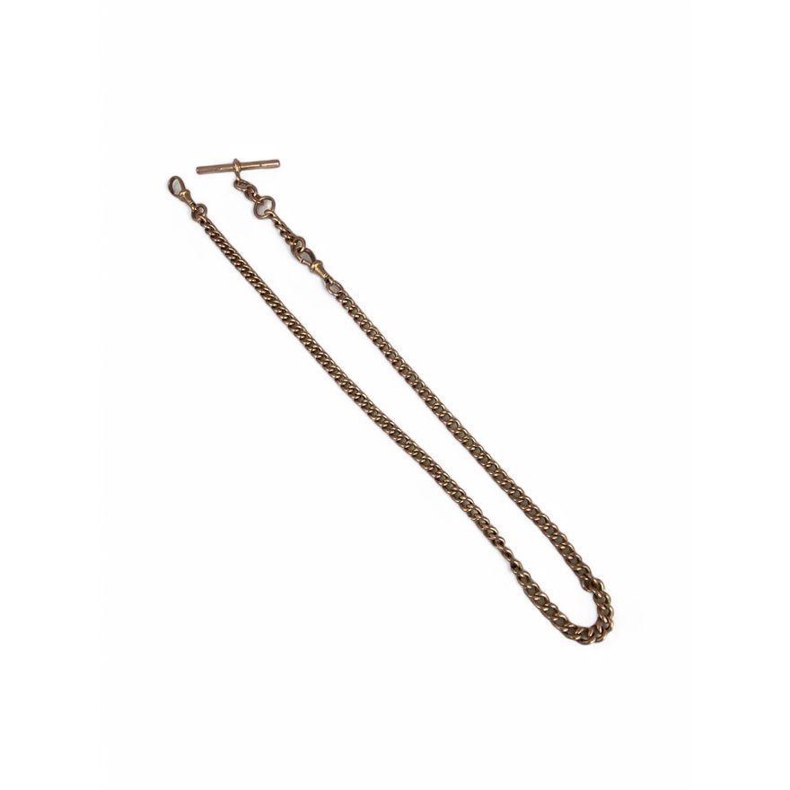 A 9ct gold Albert chain