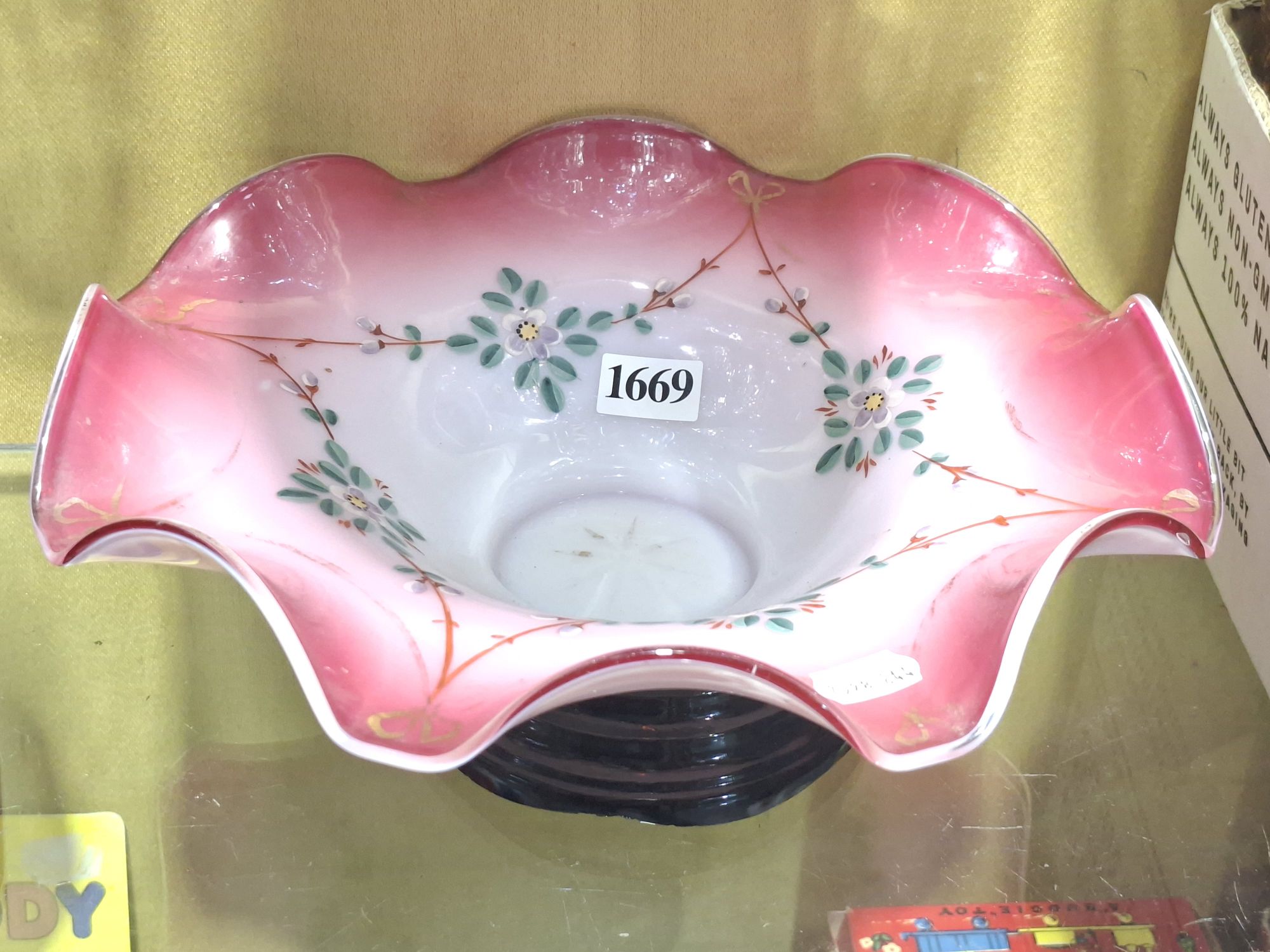 Victorian Milk Glass Float Bowl
