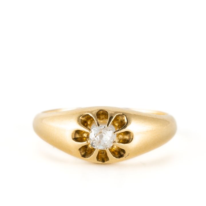 Vintage Old Cut Diamond Ring 18ct Gold