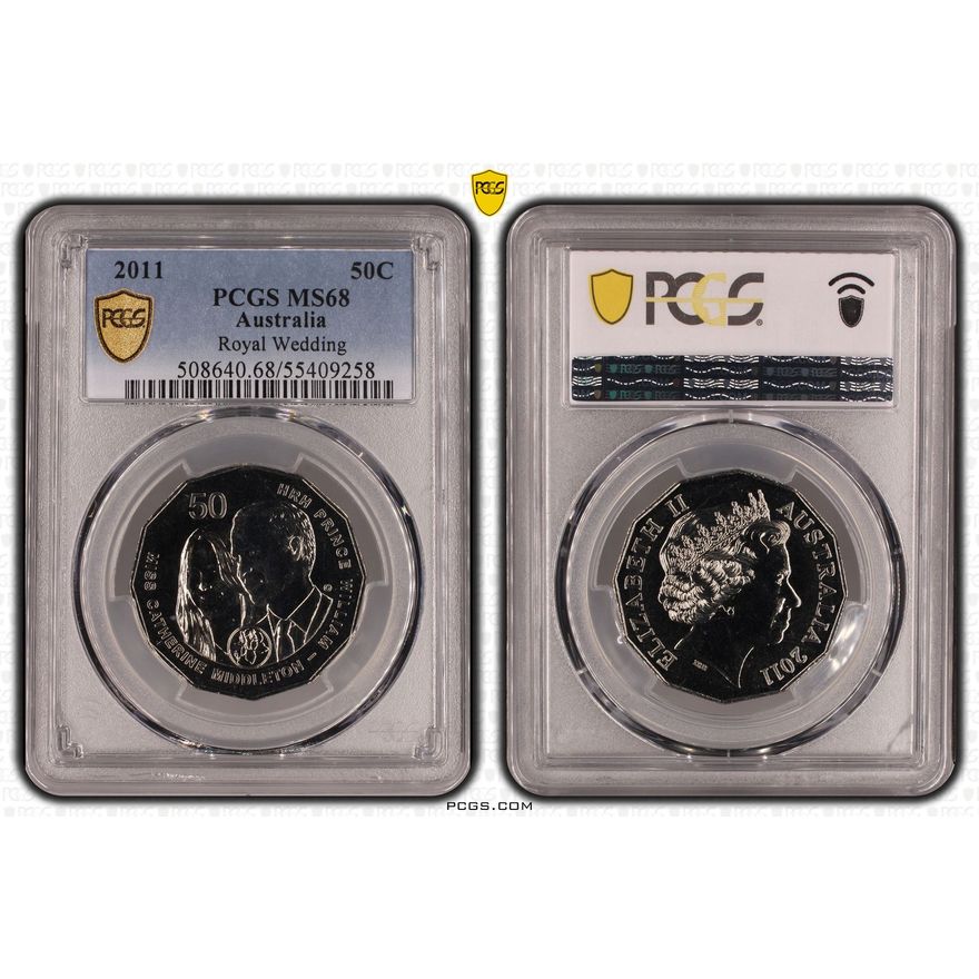 Royal Wedding, Fifty Cent, 2011, PCGS MS68
