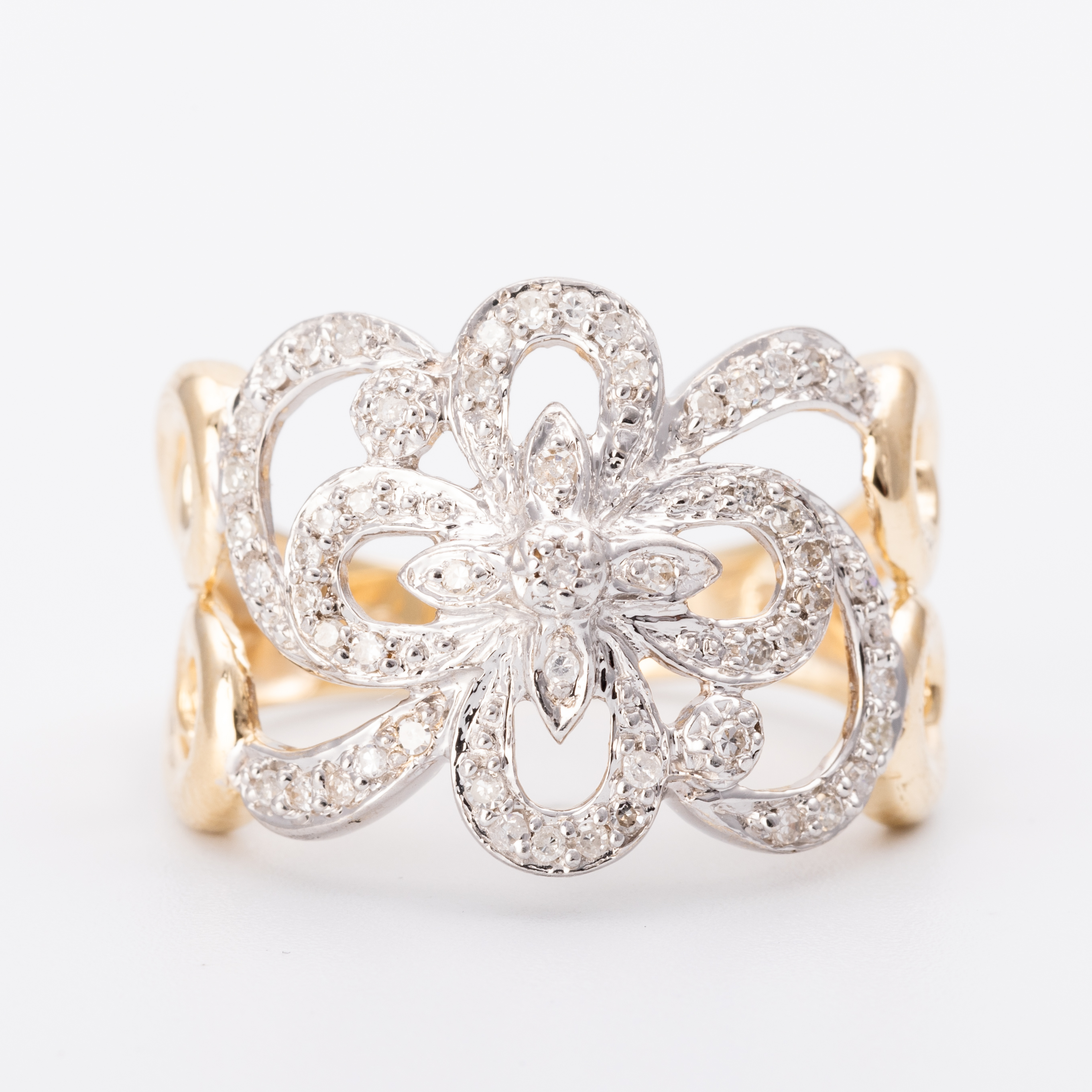 Diamond Filagree Band 9ct Gold