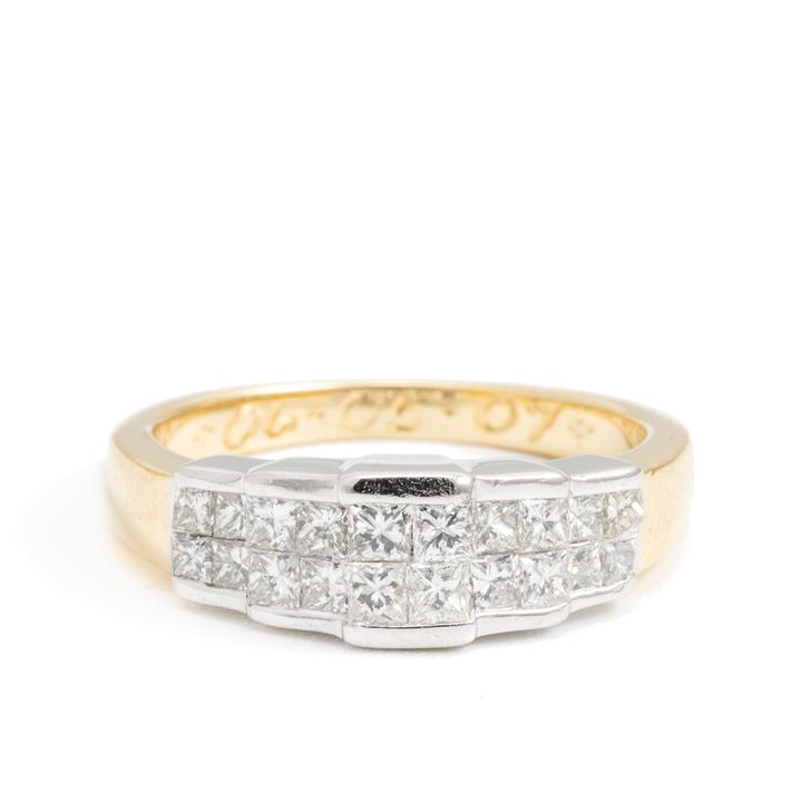 0.70 Carat Princess Cut Diamond Ring 18ct Gold