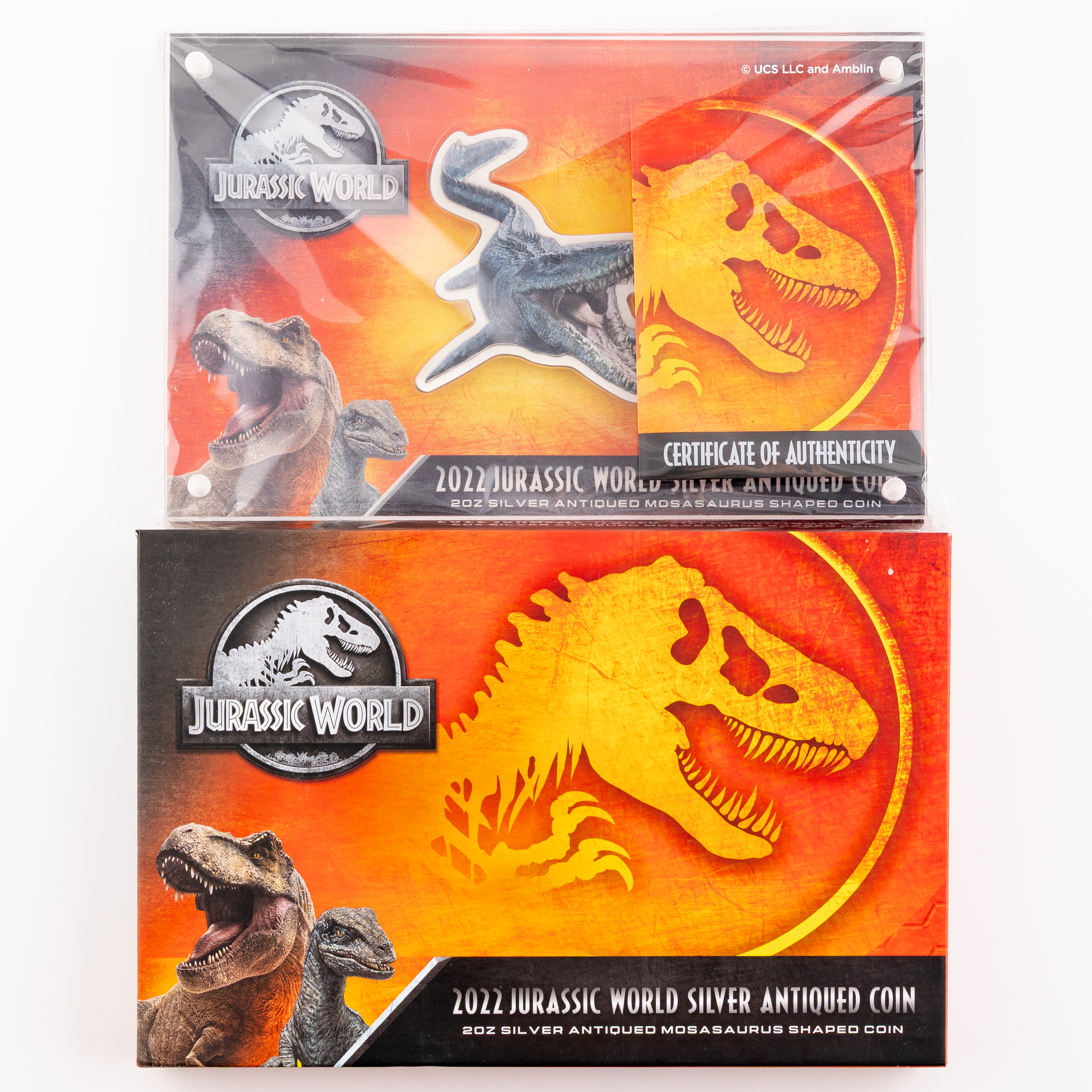 Niue, Elizabeth II, Universal - Jurassic World, Five Dollars, 2022, UNC