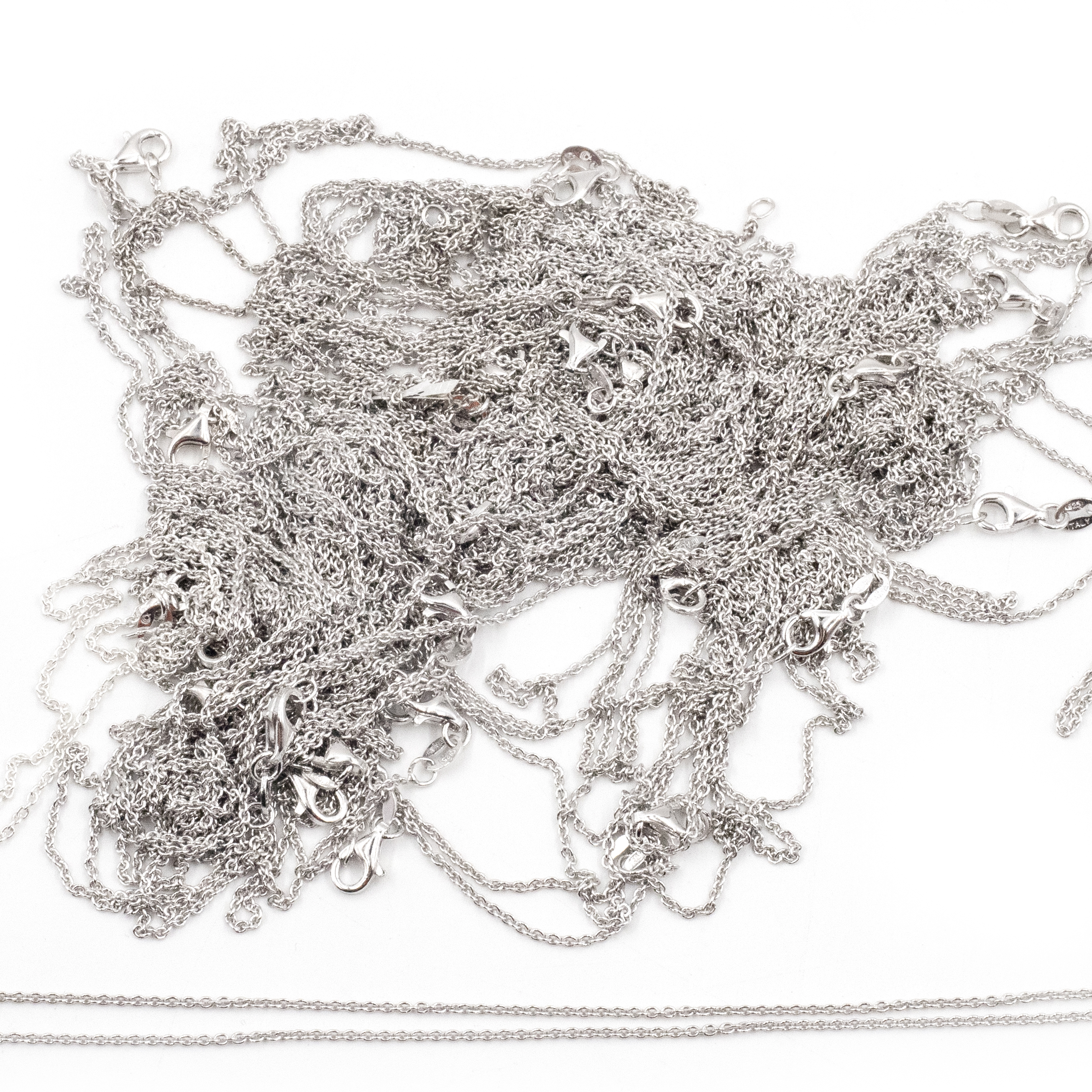 395 · Mix Lot of Silver Chains