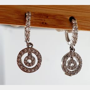 STERLING SILVER CIRCULAR HOOP EARINGS - 51929/5352