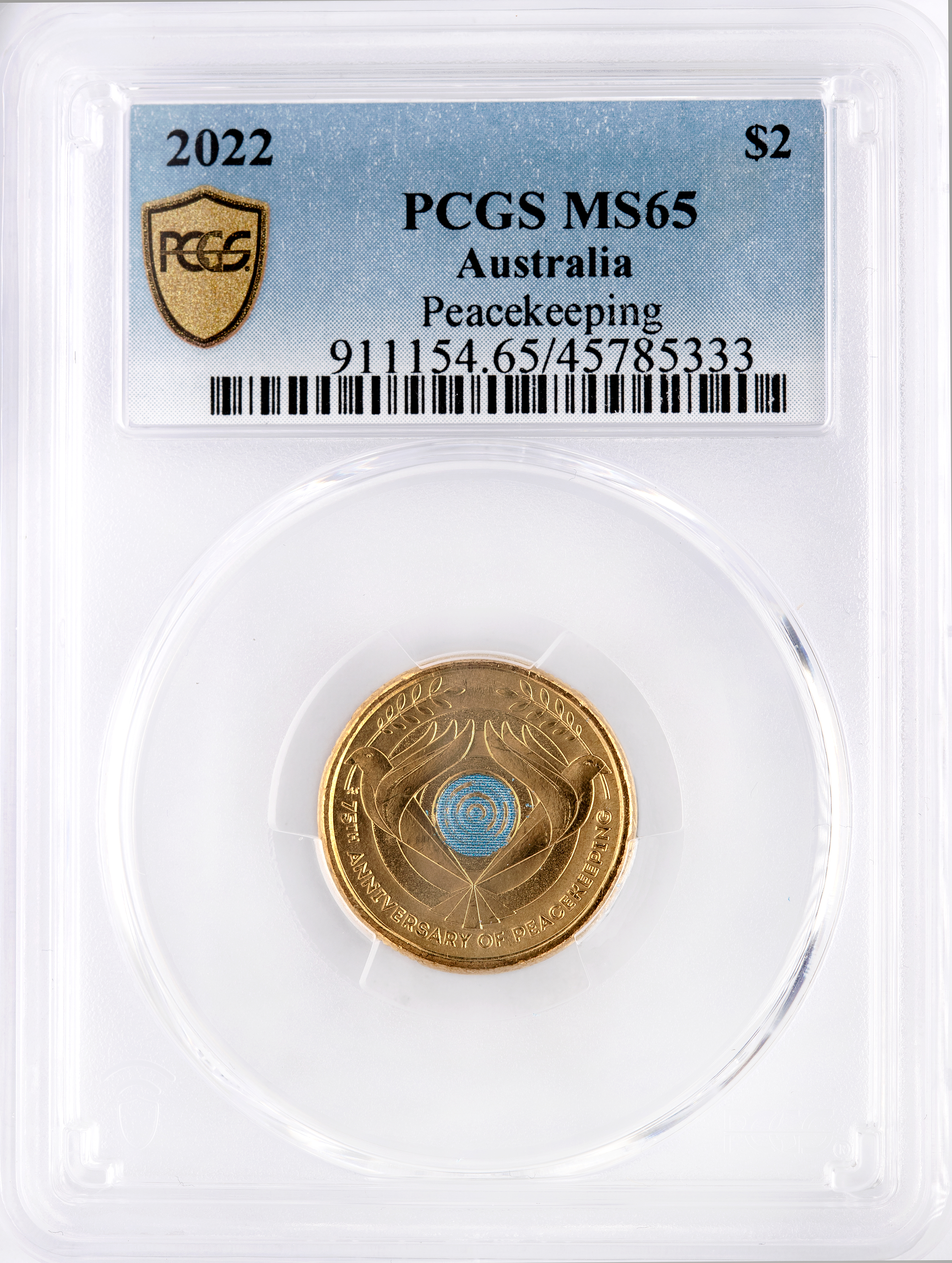 Peacekeeping, Two Dollar, 2022, PCGS MS65