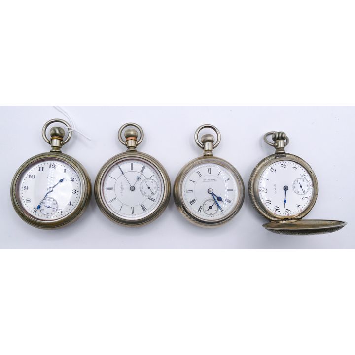 4pc Antique Elgin & South Bend Pocket Watches