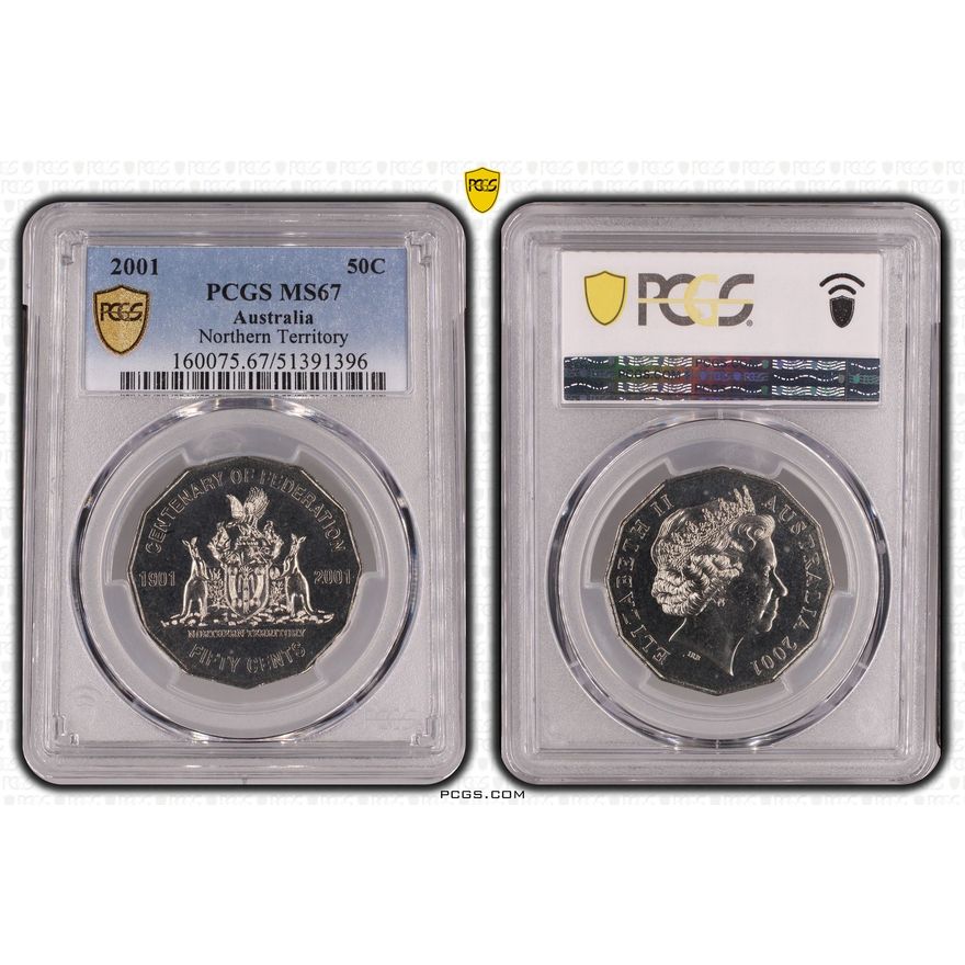Northern Territory, Fifty Cent, 2001, PCGS MS67