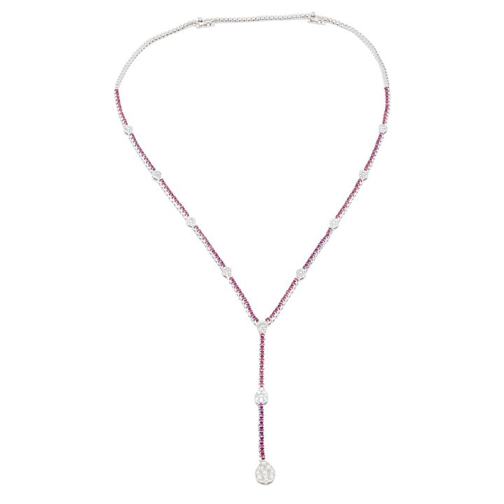 COLLAR DE RUBÍES CON DIAMANTES