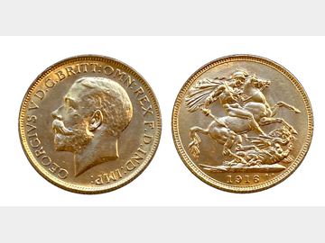 1916 GEORGE V PERTH MINT GOLD SOVEREIGN