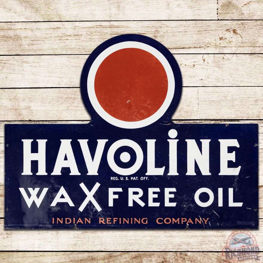 Havoline Wax Free Oil Indian Refining Company DSP Sign - 8 & 7.25