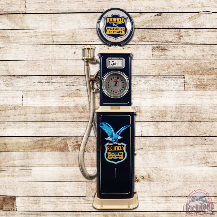 Bennett Clock Face Gas Pump Restored Richfield