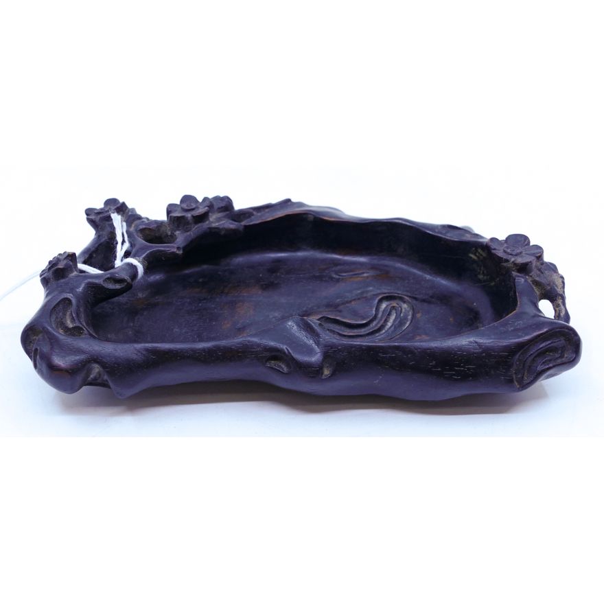 Old Chinese Rosewood Carved Brush Washer