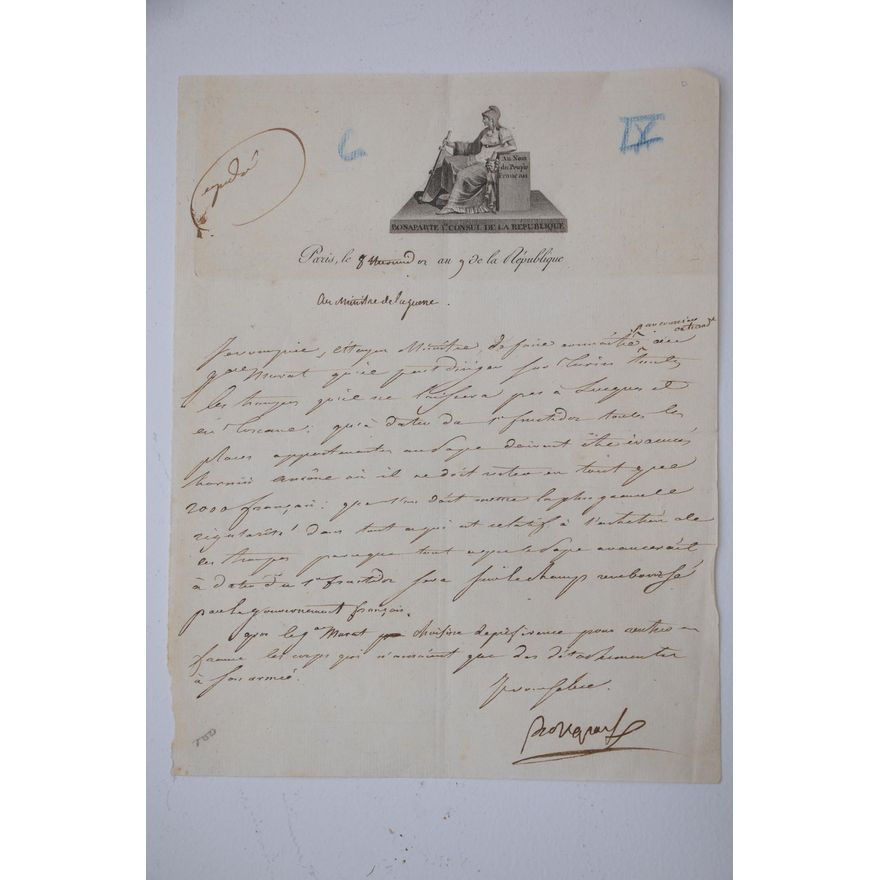 NAPOLEON I  - Secretarial letter signed