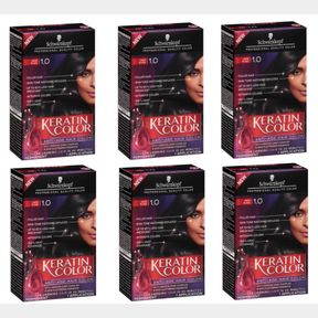 (8) SWHWARZKOPF KERATIN COLOR ANTI AGE SHADE ONYX BLACK 1.0