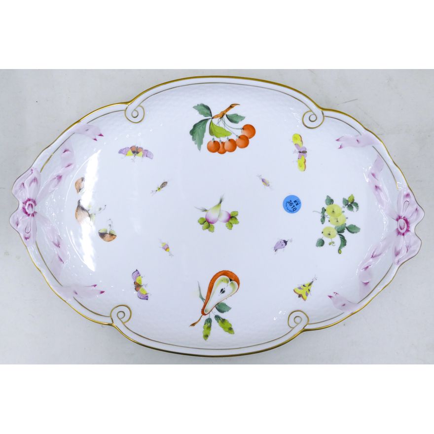 Herend Fruits & Flowers Oval Serving Tray 16''