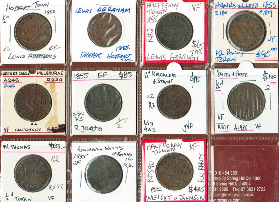 Halfpennies Abrahams x 3