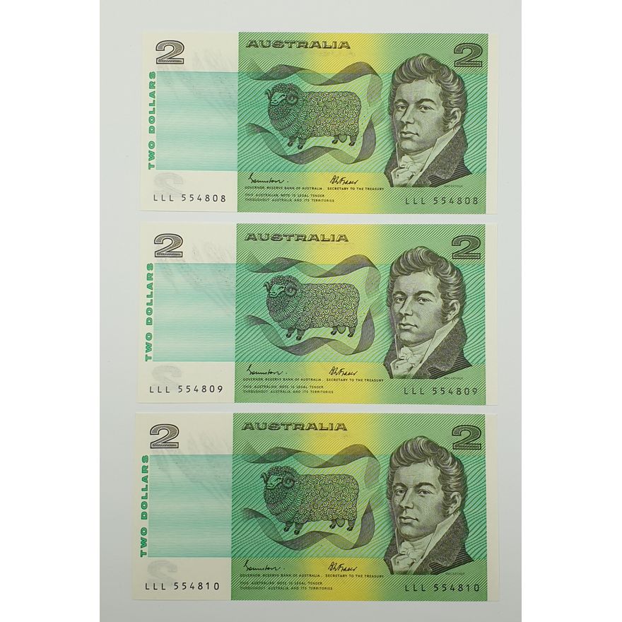 Consec. Aus. J/F $2 Notes