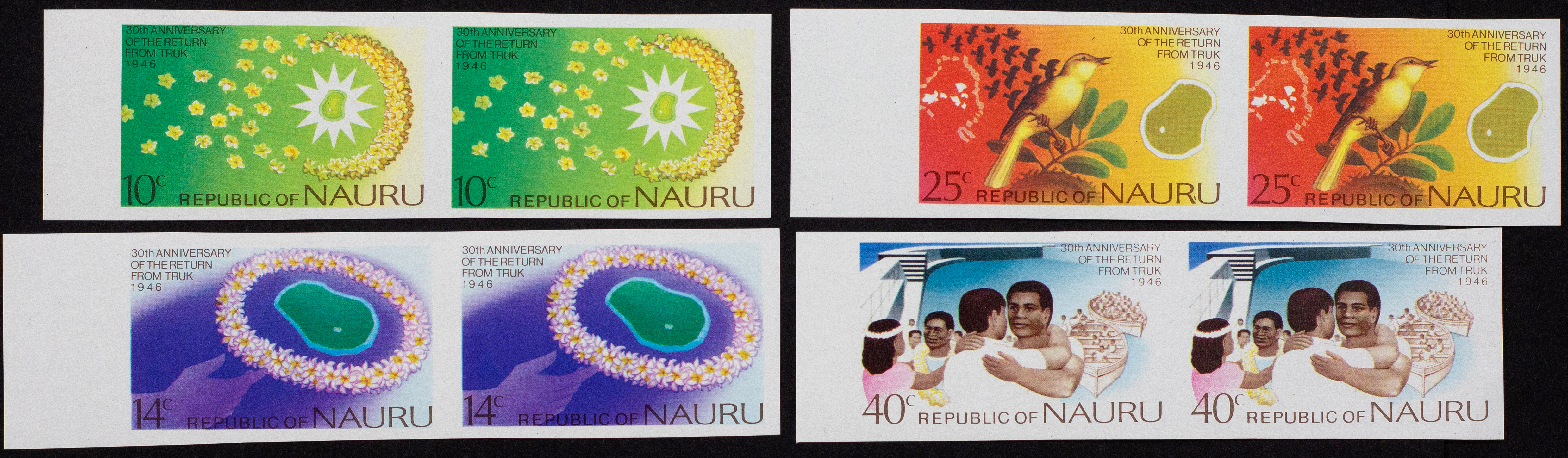 Nauru, Proof Pairs, 1976, Fine