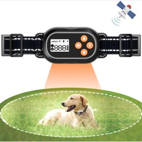 HEJOHJY WIRELESS DOG FENCE - GPS DOG COLLAR, IPX7 WATERPROOF/RECHARGEABLE DOG COLLAR, BEEP/VIBRATION/SHOCK CORRECTION 3 MODES, INV