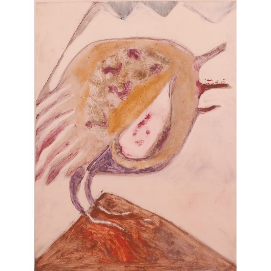Jacqueline Barnett (b.1934 Washington) 'Wax and Wane' 1988 Monotype on Paper Gallery framed