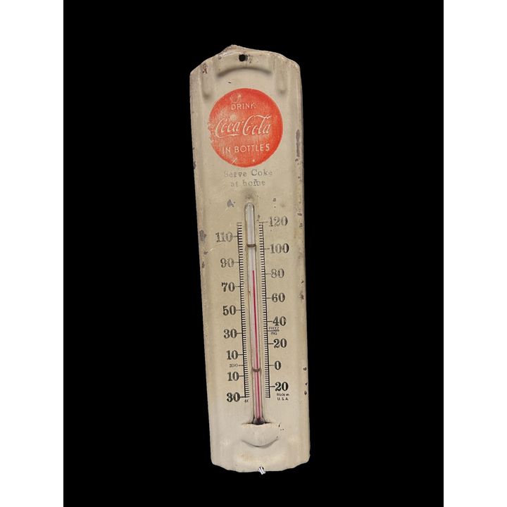 Coca Cola Coke Tin Metal Soda Thermometer