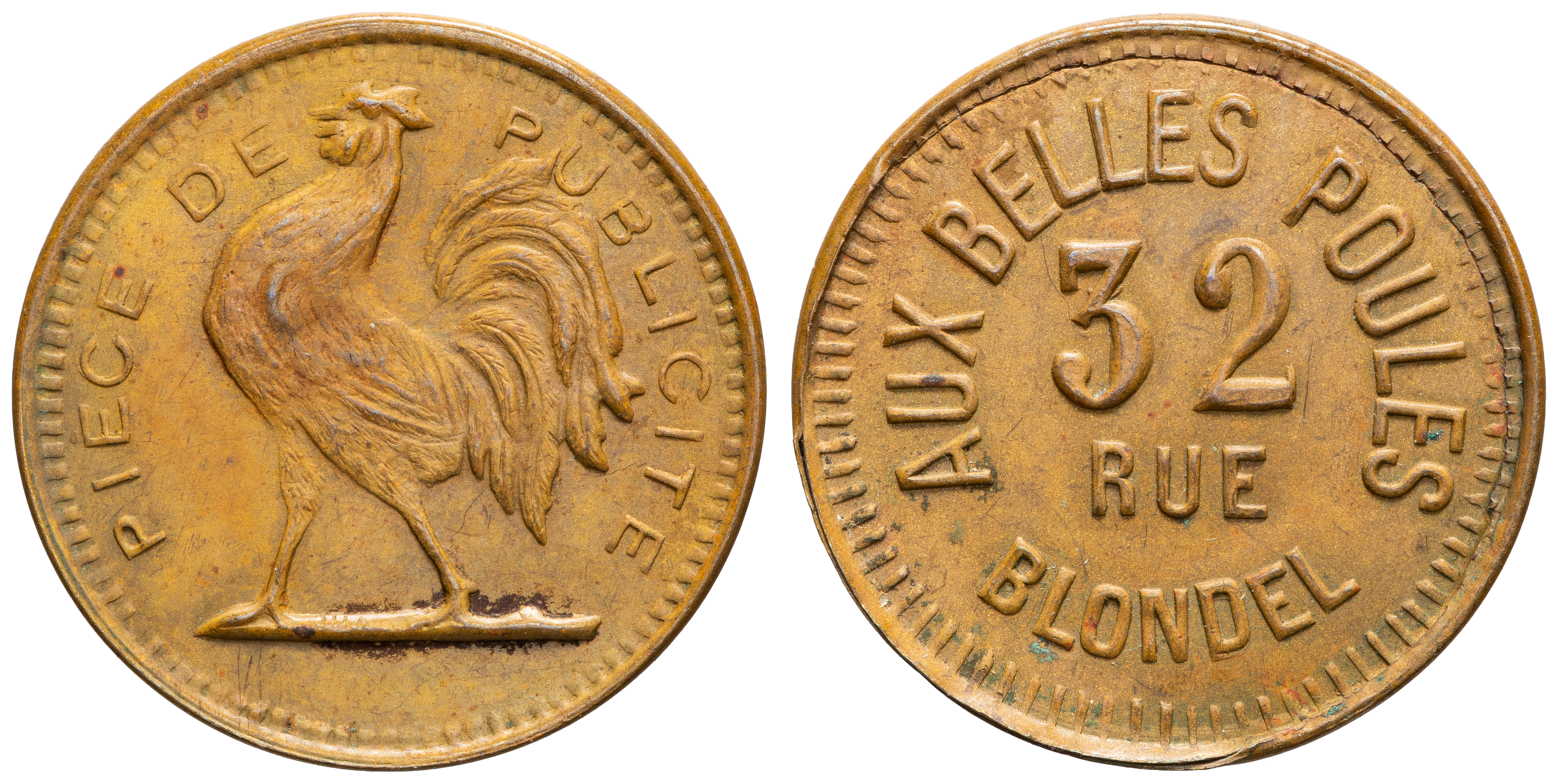 France, Aus Belles Poules - Brothel Token, 1904 - 1946, aUNC