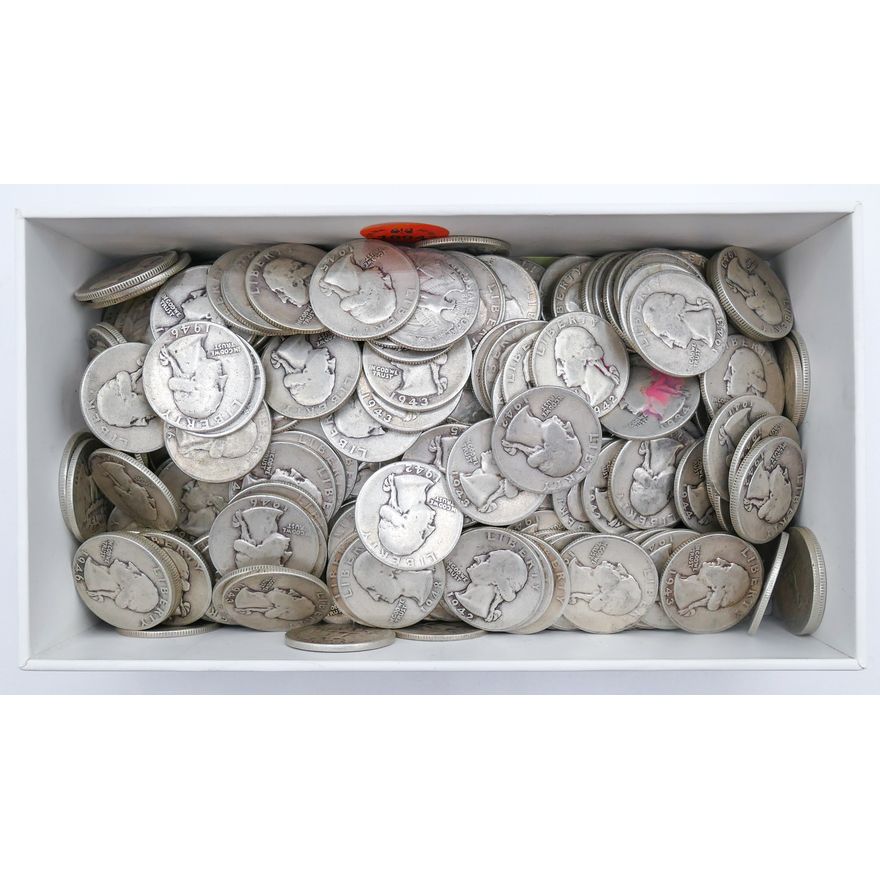 Box 297pc US Silver Washington Quarters 1930's