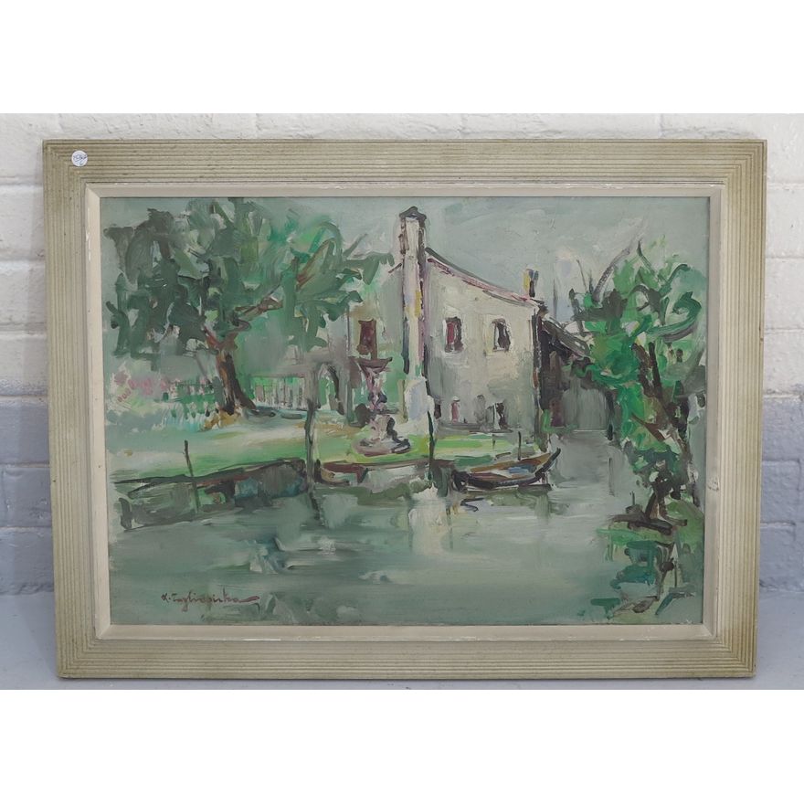 CONTINENTAL SCHOOL - OIL ON CANVAS