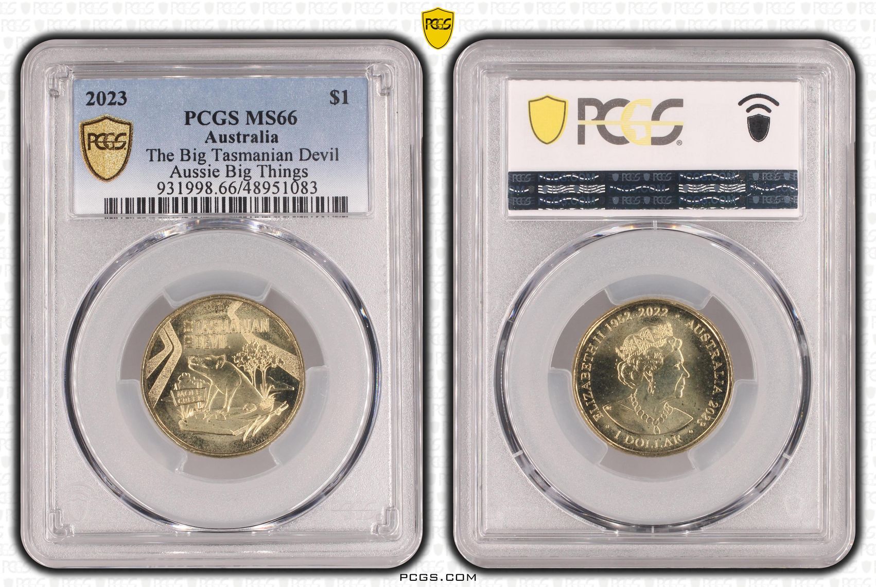The Big Tasmanian Devil Aussie Big Things, One Dollar, 2023, PCGS MS66