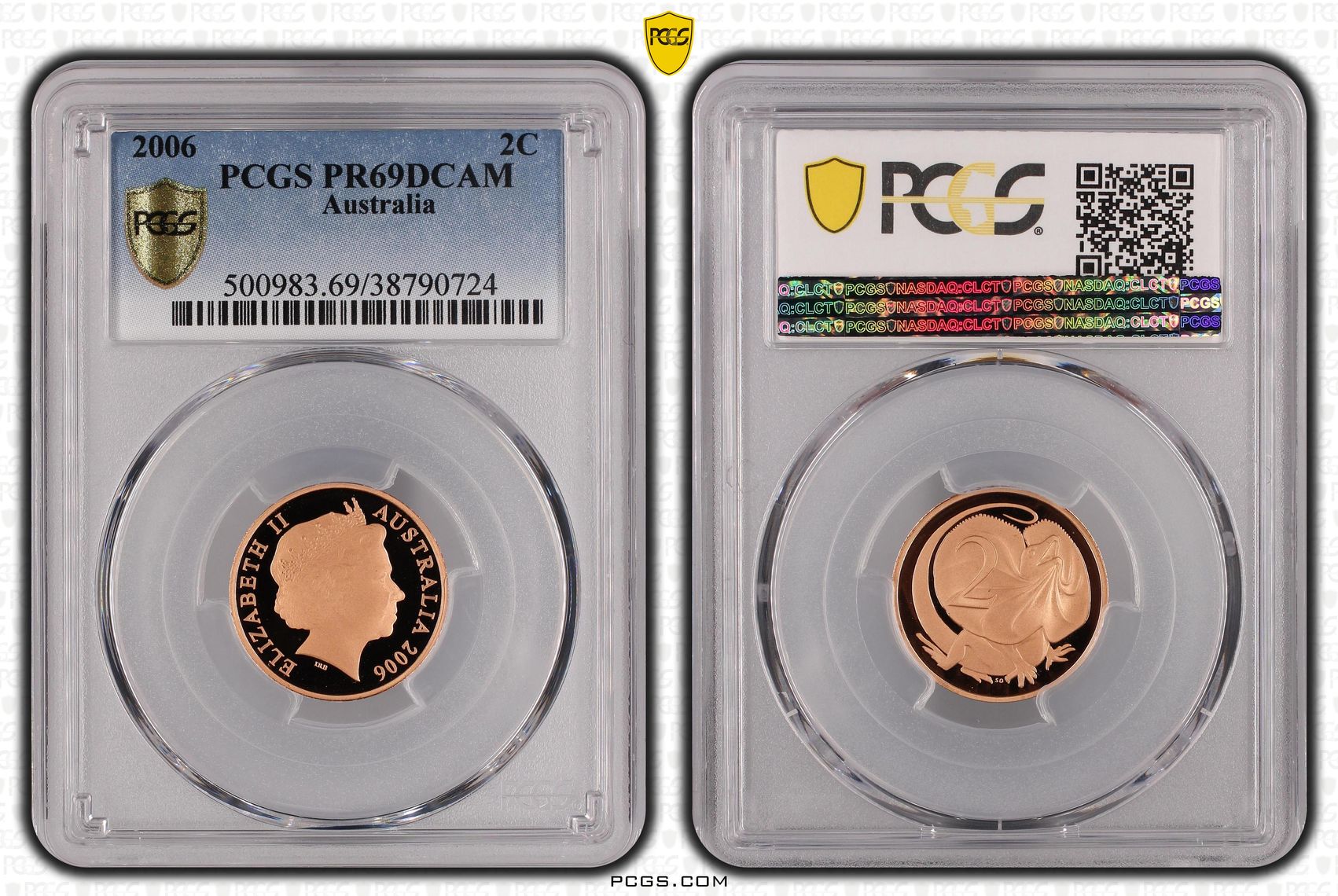 Elizabeth II, Two Cent, 2006, PCGS PR69DCAM