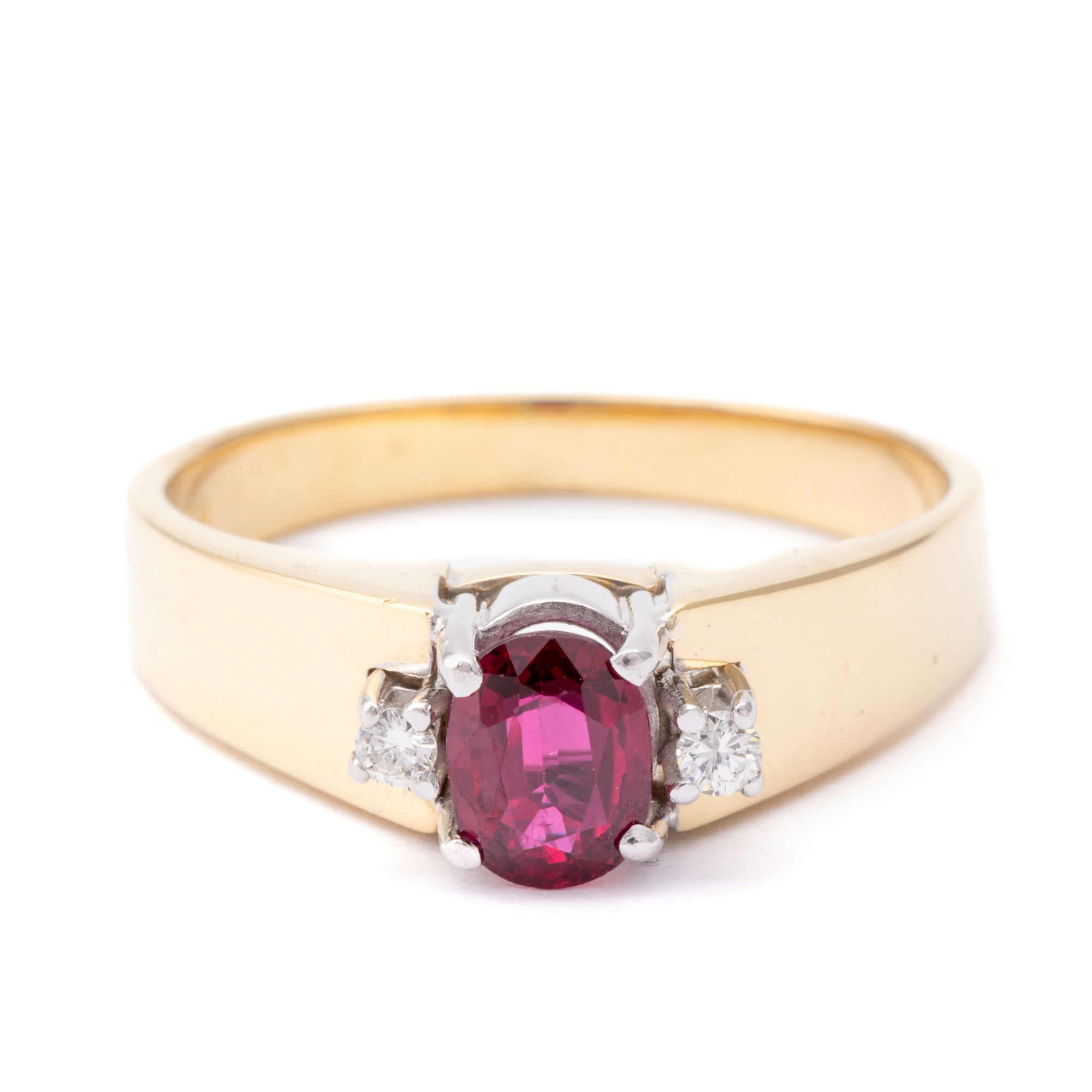 Vintage Diamond & Ruby Ring 18ct Gold