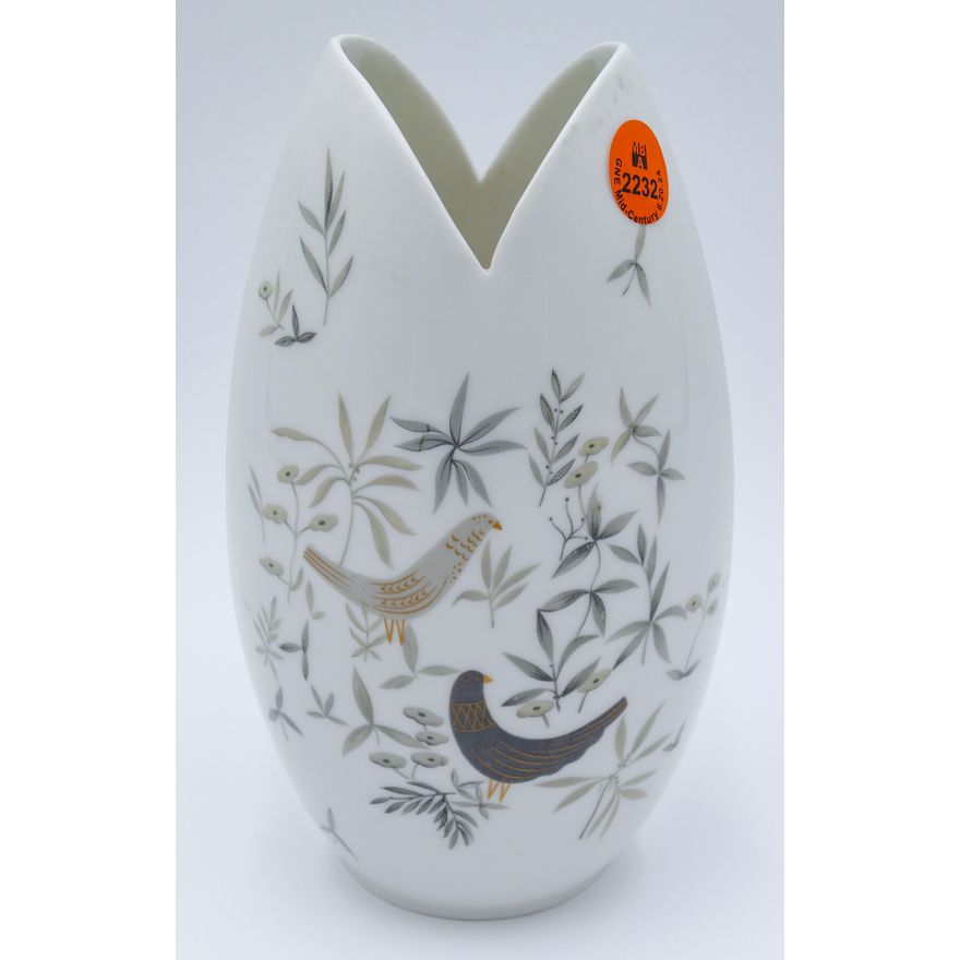 Rosenthal Mid Century Porcelain Bird Vase 7''