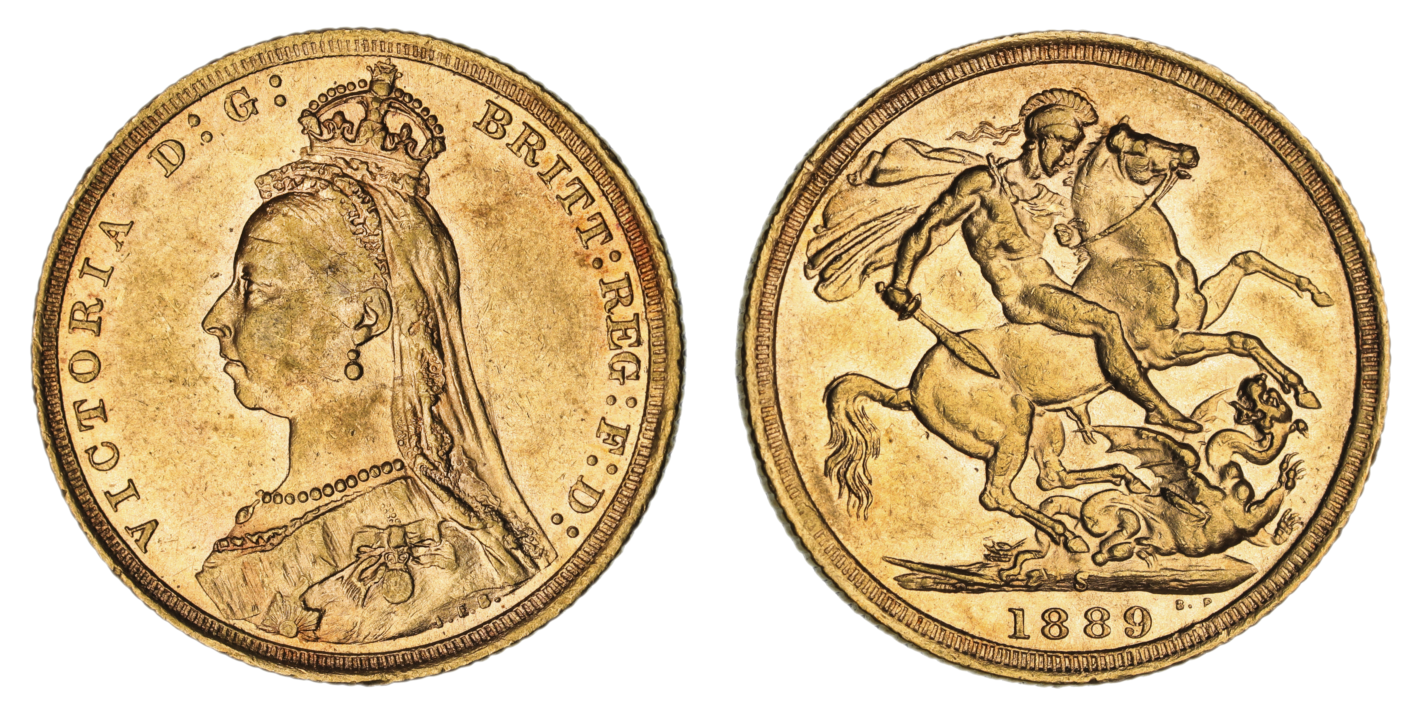 Victoria, St. George Reverse - Sydney Mint - Jubilee, Sovereign, 1889, EF