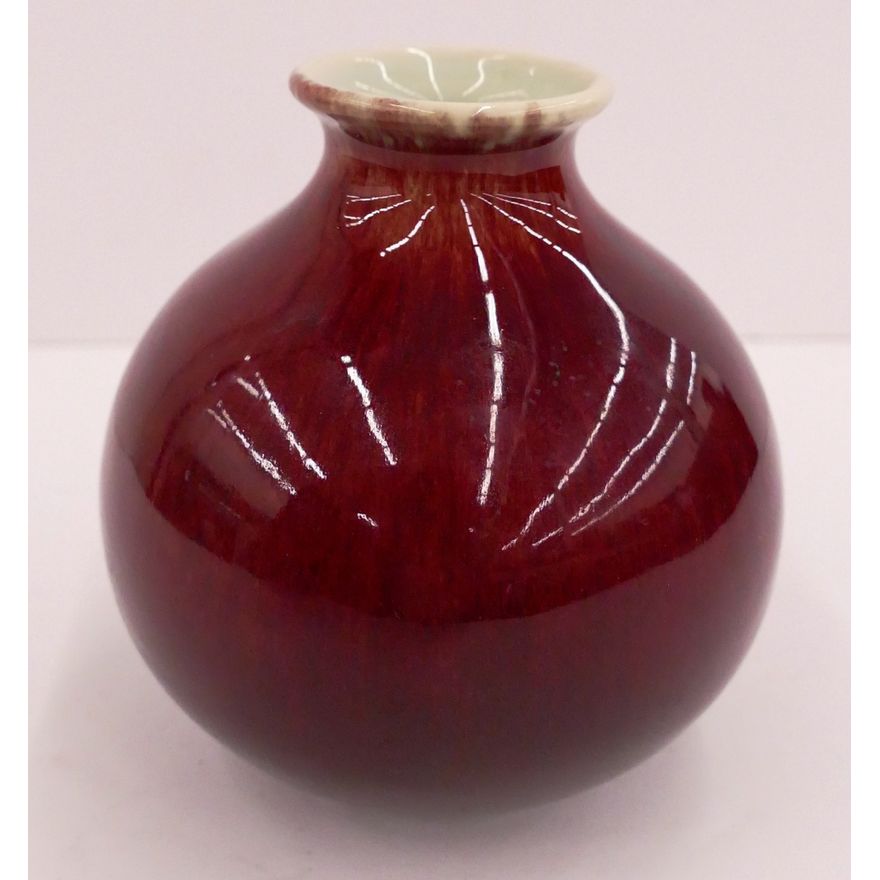 Catalina Pottery Oxblood 4.5'' Vase- no damage