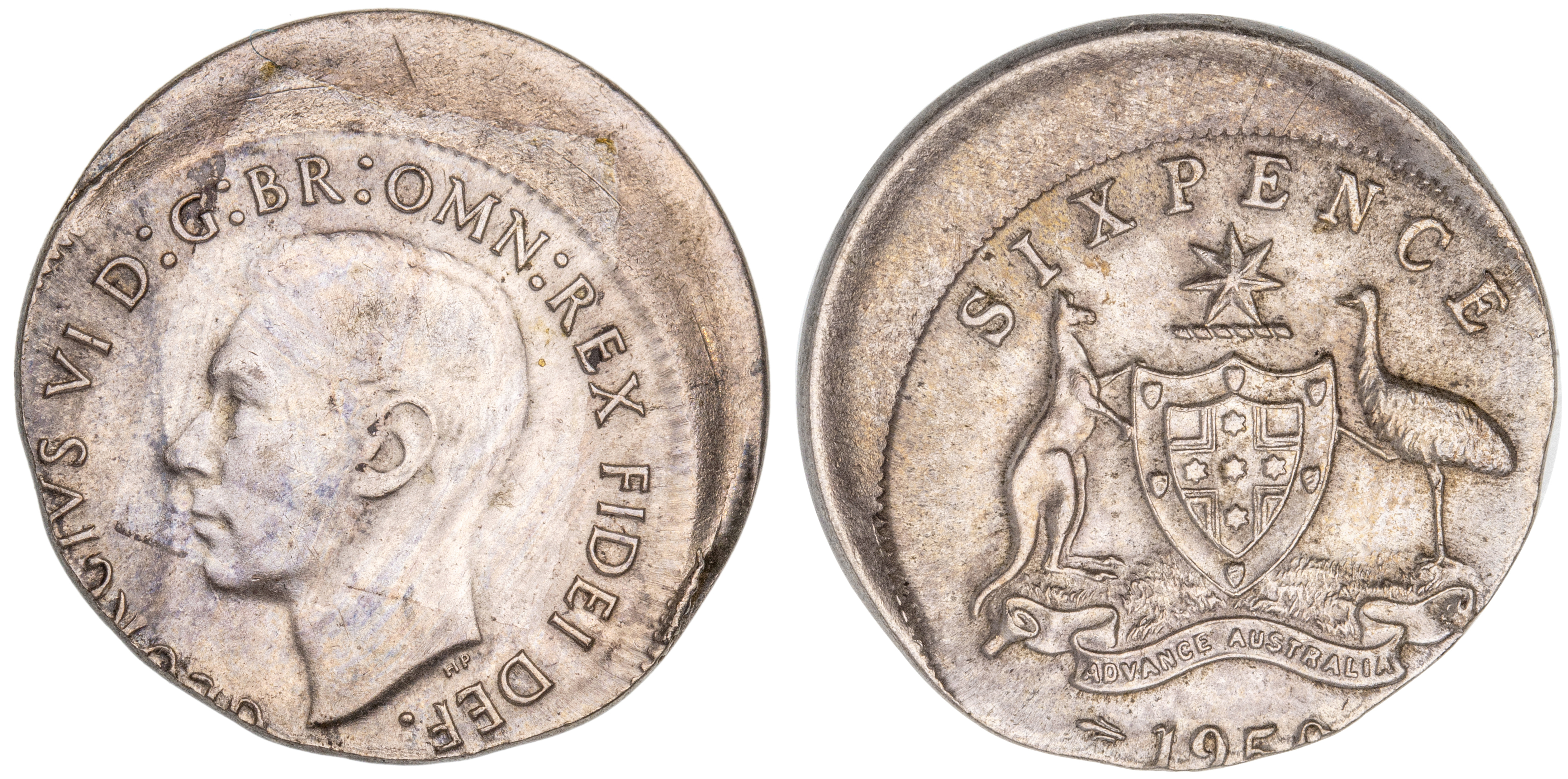 George VI, Sixpence, 1950, EF