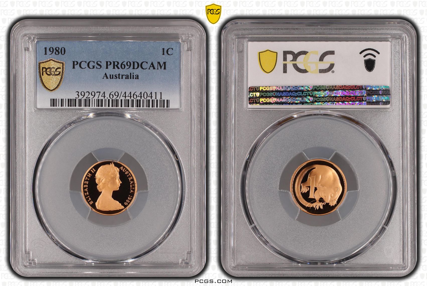 One Cent, 1980, Pcgs Pr69dcam