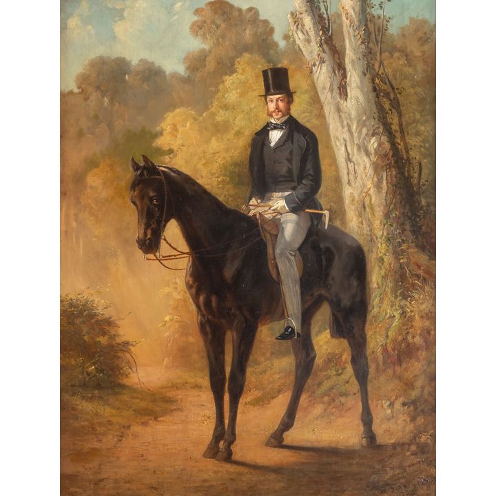 Adolf Schreyer | Konna przejażdżka po parku, 1856 r.
