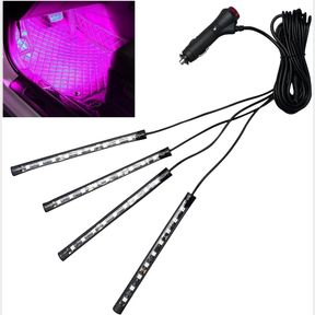 CAR LED STRIP LIGHT, 12V UNDER DASH AMBIENT NIGHT LIGHT, INTERIOR ACCESSORIES UNDER DASH LIGHTING WATERPROOF KIT, CIGARETTE LIGHTE