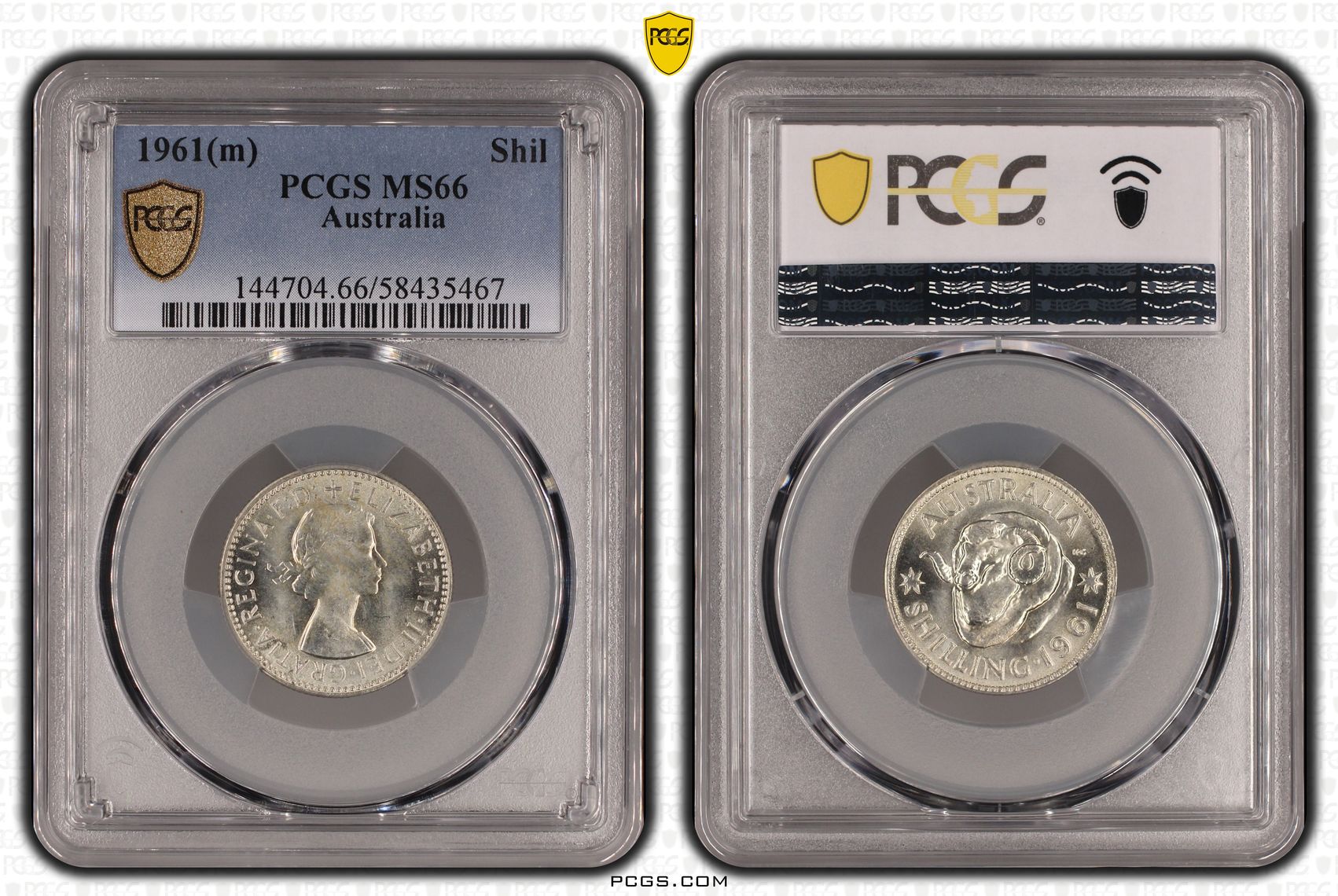 Elizabeth II, Shilling, 1961, PCGS MS66