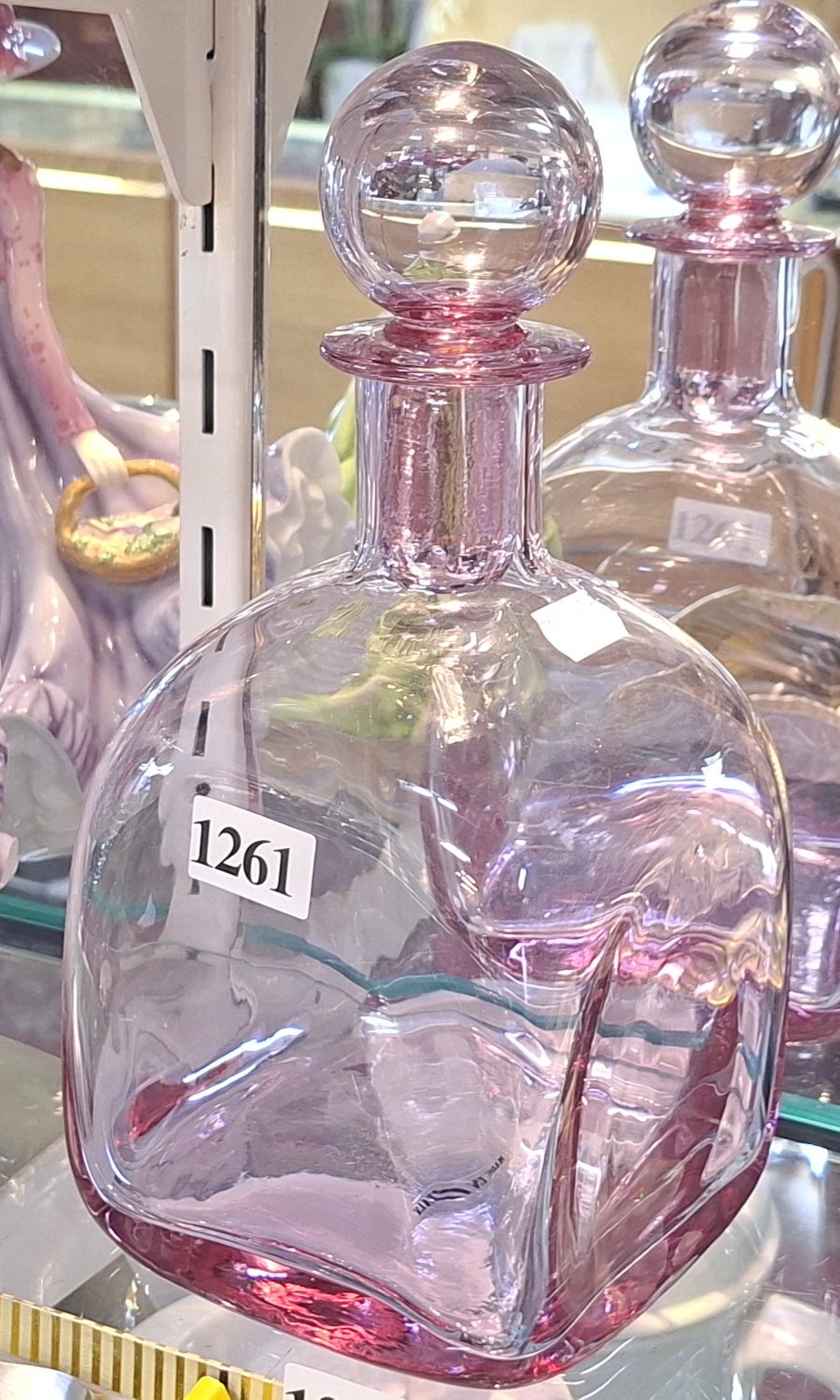 1261 · ITALIAN PURPLE GLASS DECANTER