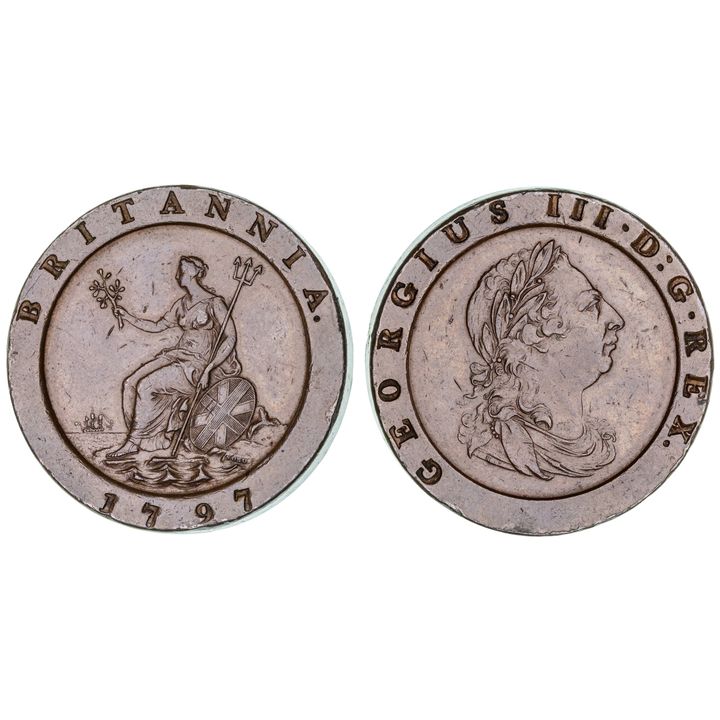 Great Britain, George III, Twopence, 1797, gVF