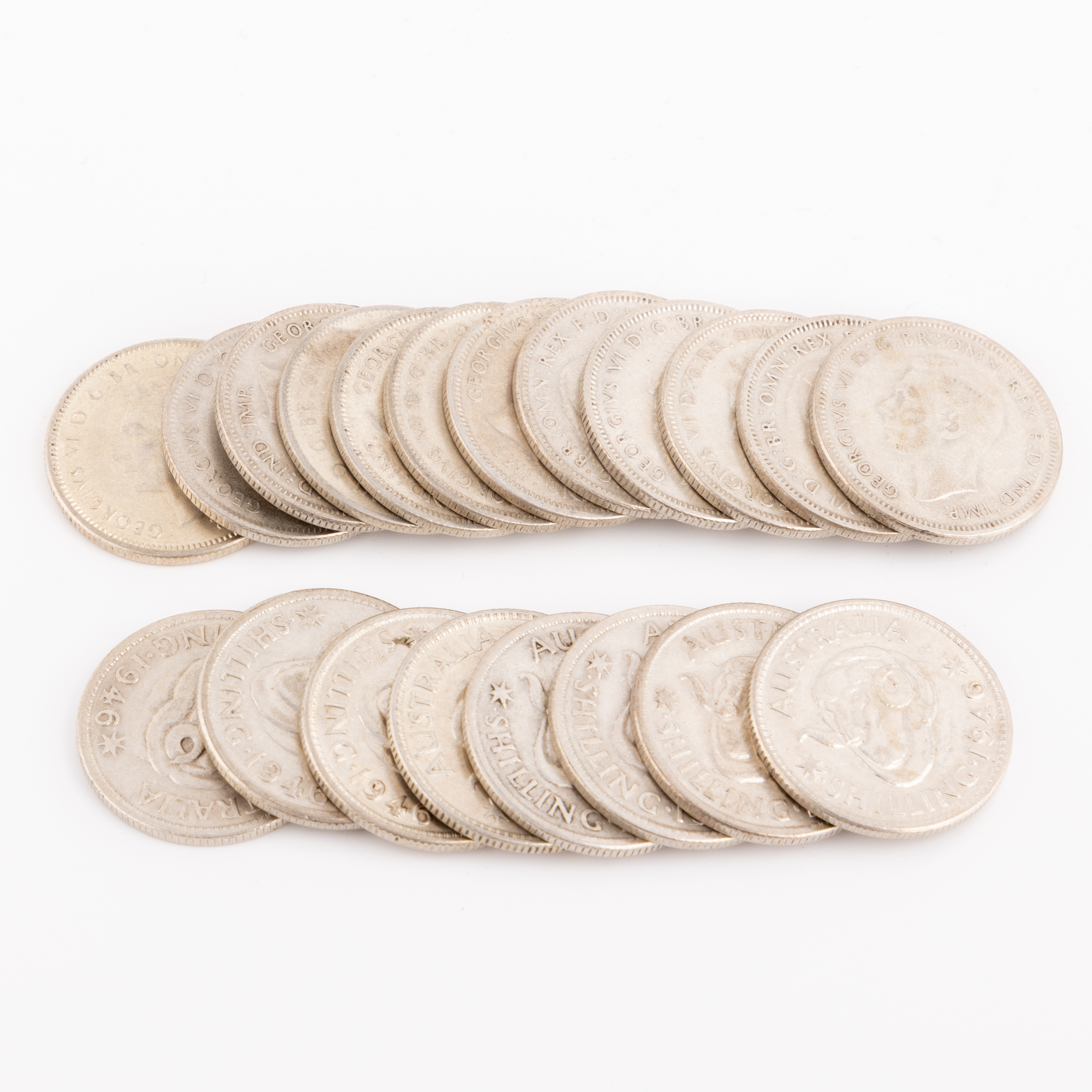 George VI, Shilling, 1946-P, F - VF