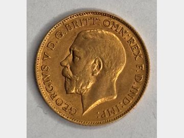 1911 GEORGE V LONDON MINT GOLD HALF SOVEREIGN