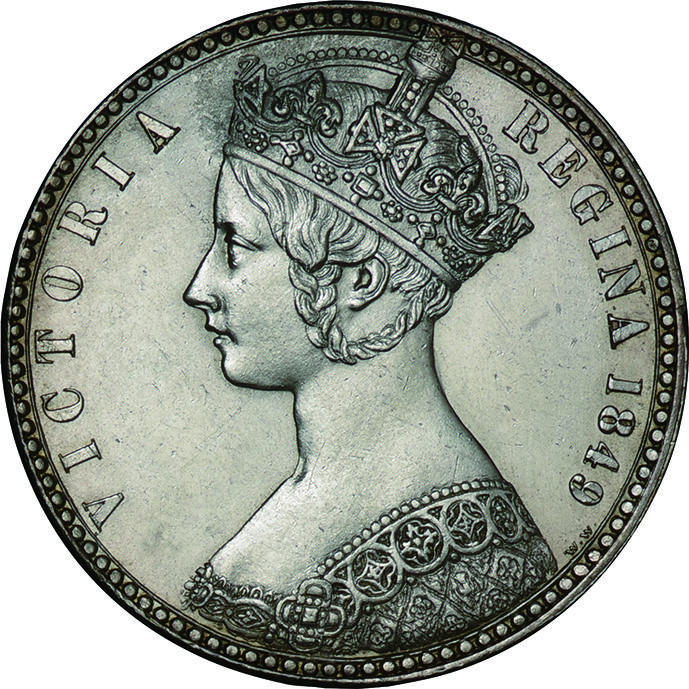 英国(Great Britain)/ ヴィクトリア女王像 ゴシックタイプ 1フローリン ...